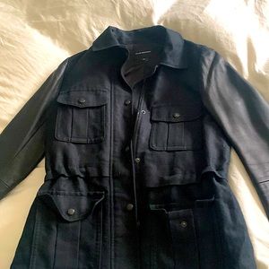 Club Monico Cargo-Coat with Leather sleeves  (Size S)